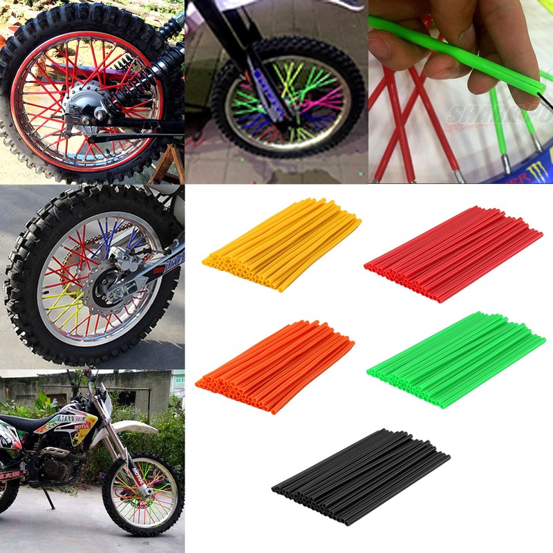 72 x Universal Motorcycle Spoke Covers Motocross Motocross Dirt Bike