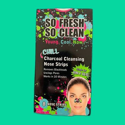 Charcoal Cleansing Nose Strips // Chill // Remove blackheads So Fresh So Clean