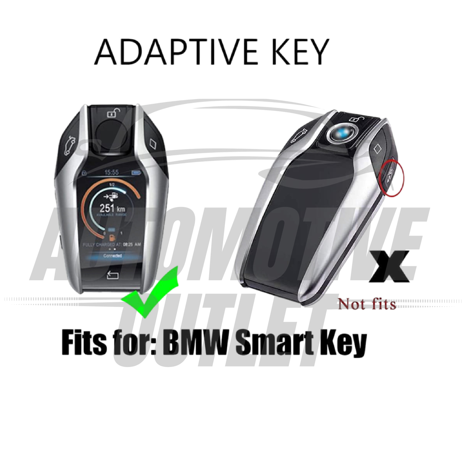 REMOTE SMART KEY LCD LEATHER COVER KEYCHAIN FOR ELECTRIC BMW I8 5 7 G SERIES X5 7