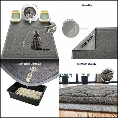 Cat Litter Mat Jumbo, Kitty Litter Trapping Mess Mat, XXLarge Size, 47 x 36...