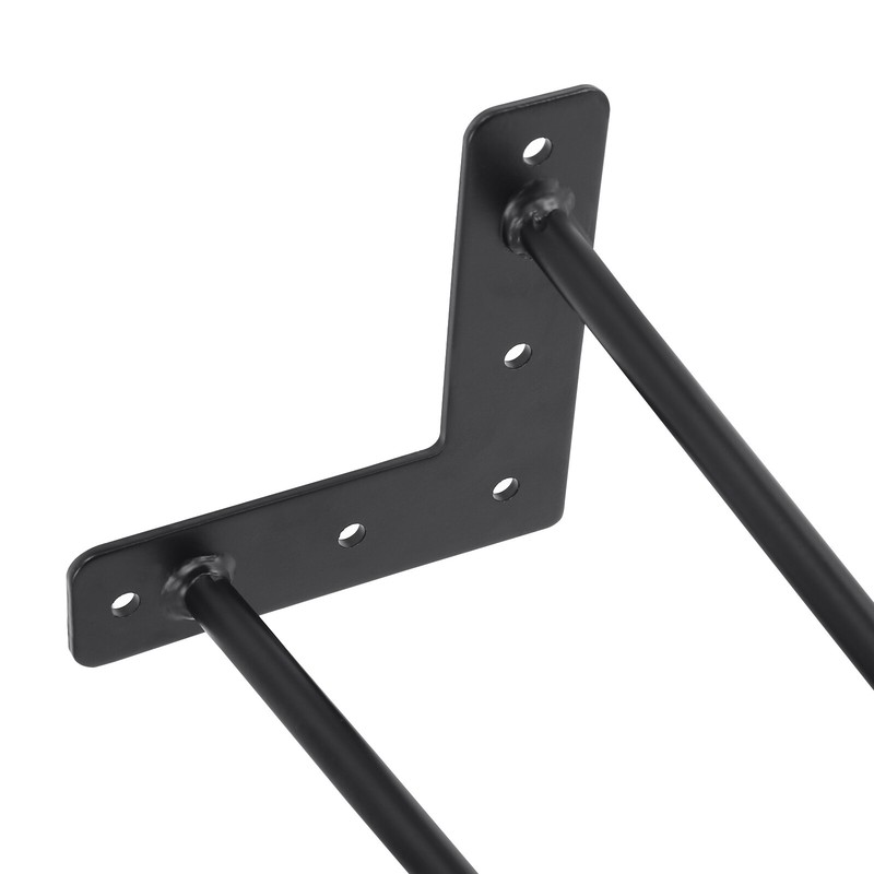 22"/ 28" Coffee Table Legs Metal Hairpin Legs Solid 2 Rods Iron Black Set of 4