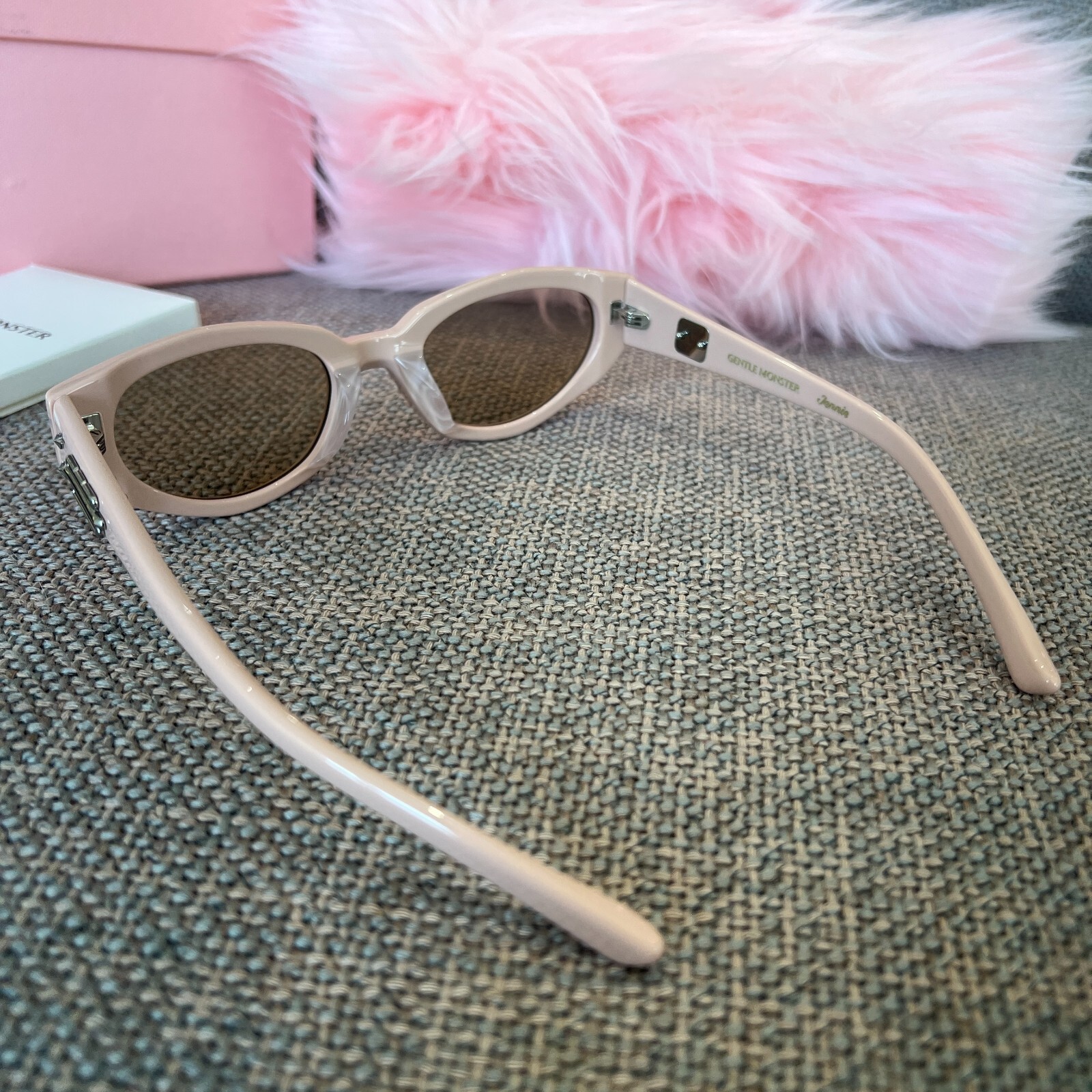 Pre-owned Gentle Monster X Jennie Jentle Salon Fish Tail P7 Pink Brown G2vtmnfx1wxt In Pink/brown
