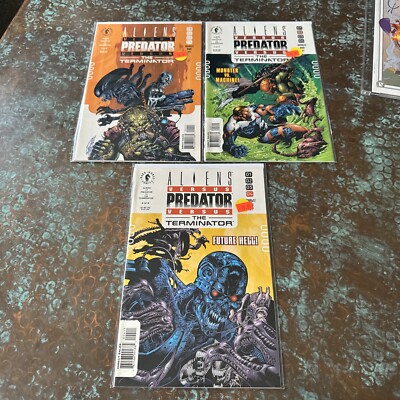 COMPLETE Aliens vs Predator vs Terminator #1 2 4 (2000 Dark Horse) Missing 3