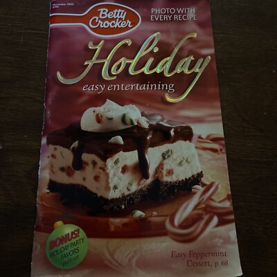 Betty Crocker Cookbook Holiday Peppermint Dessert November 2002