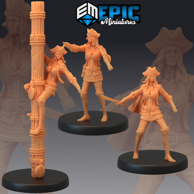 PIRATE BOATSWAIN - Pirates Voyage, Dungeons and Dragons Miniatures, Fantasy