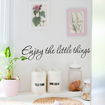 Enjoy the little things wall decal love quote sticker for bedroom 22x5 inches