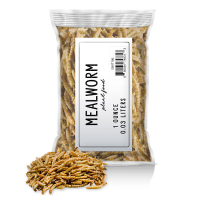 Carnivorous Plant Food Dried Mealworms 1oz, for Feeding Carnivorous Plants