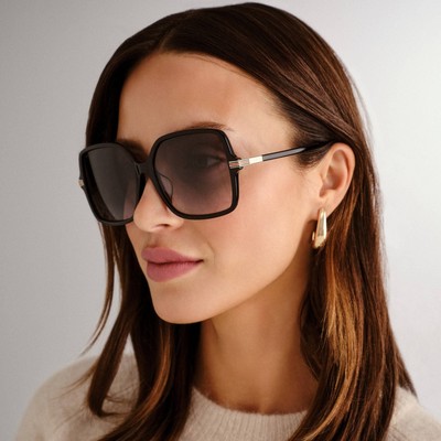 Pre-owned Gucci Gg1448sa-001 Black Sunglasses In Gray