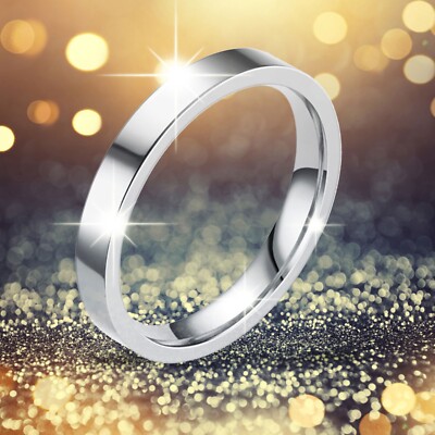3MM Stainless Steel Solid Rings Wedding Band Rings For Women Rings For Men AU