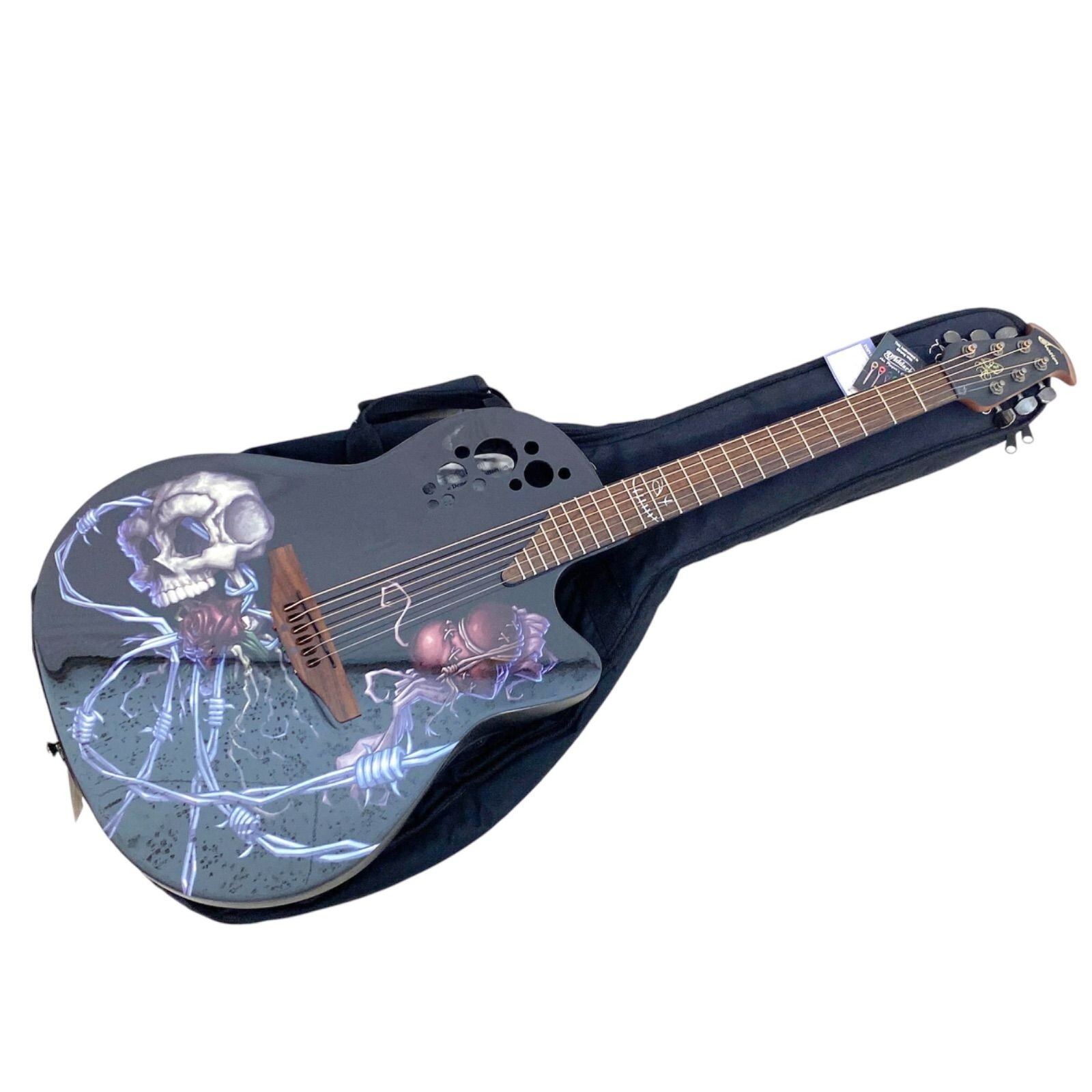美品 オベーション 限定版 エレアコギター DJ Ashba DJA34 Ovation The Demented Collection DJA34 SIXX AM DJ Ashba