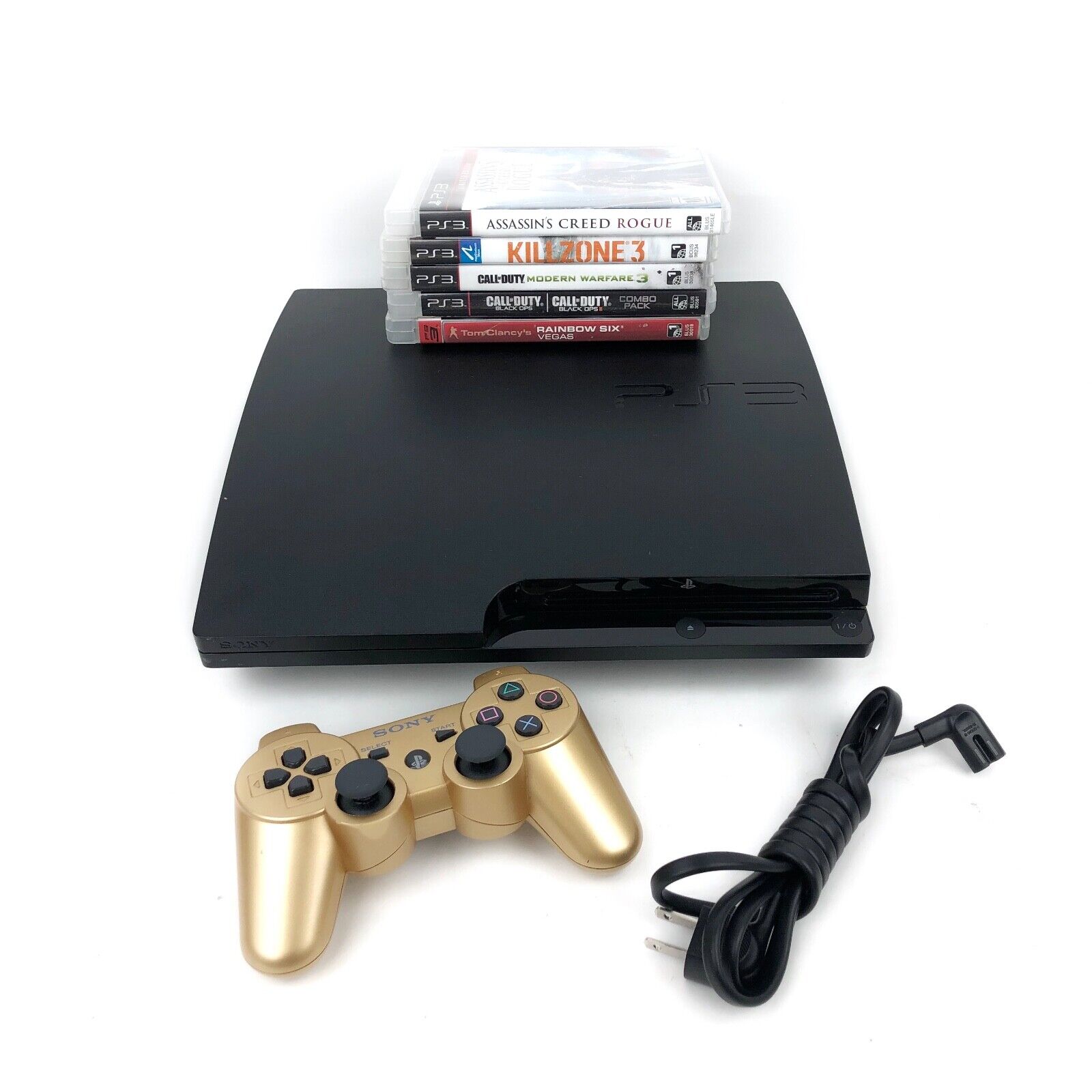Sony PlayStation 3 PS3 Slim CECH-3001B 298 GB w/ 5 Games- 1 Sony PlayStation 3 PS3 Slim CECH-3001B 298 GB w/ 5 Games- 1
