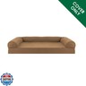 Furhaven Replacement Dog Bed Cover Quilted Sofa-Style, Machine Washable - Toasted Brown, Large