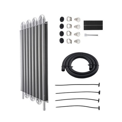 8 Row Transmission Oil Cooler Kit For Universal Fitment Aluminum Alloy