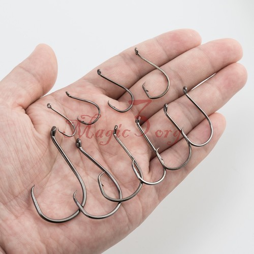 50/100pcs Circle Hooks Octopus Offset High Carbon Steel Sharp Catfish #8-10/0 