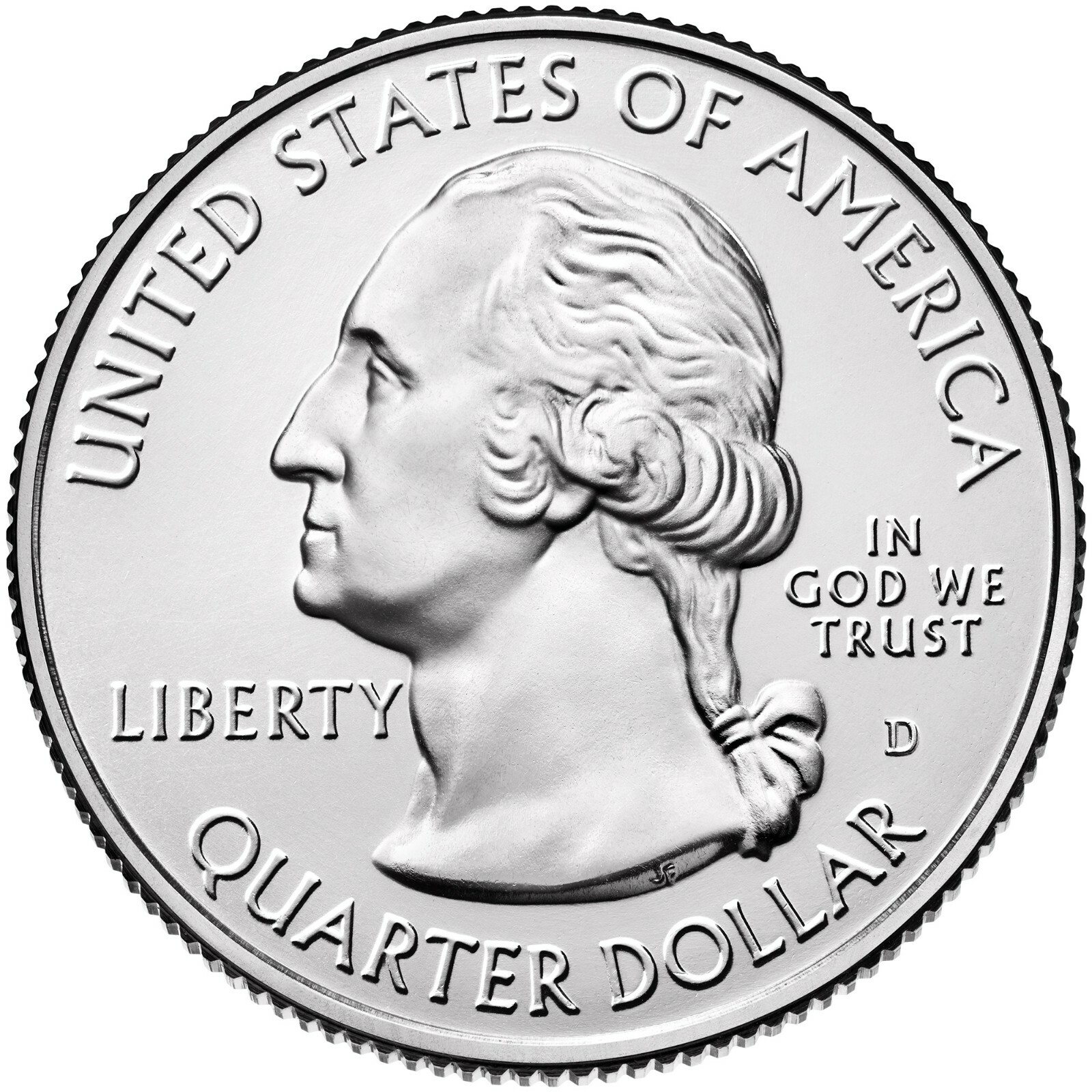 Quarter coin, USA 25 cents, Great Smoky Mountains, D, 2014