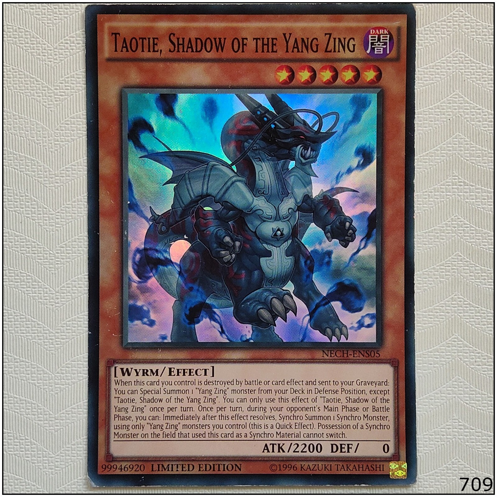 YU-GI-OH! Sammelkarte – Taotie, Shadow Of The Yang Zing, Super Rare, Limited Edition (NECH-ENS05)