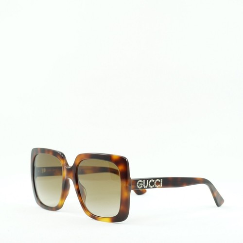 Pre-owned Gucci Gg0418s 003 Havana/brown 54-20-140 Sunglasses
