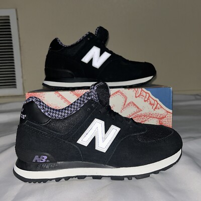 New Balance 574 Black Classic Retro Sneakers Shoes Women's Size 7 1/2 -W574KLH