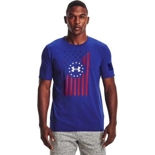 

[1365053-400] Мужская футболка с флагом на груди Under Armour Freedom, Синий