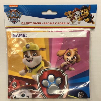 PAW Patrol Multicolor Party Loot Bags 8 Count by Unique