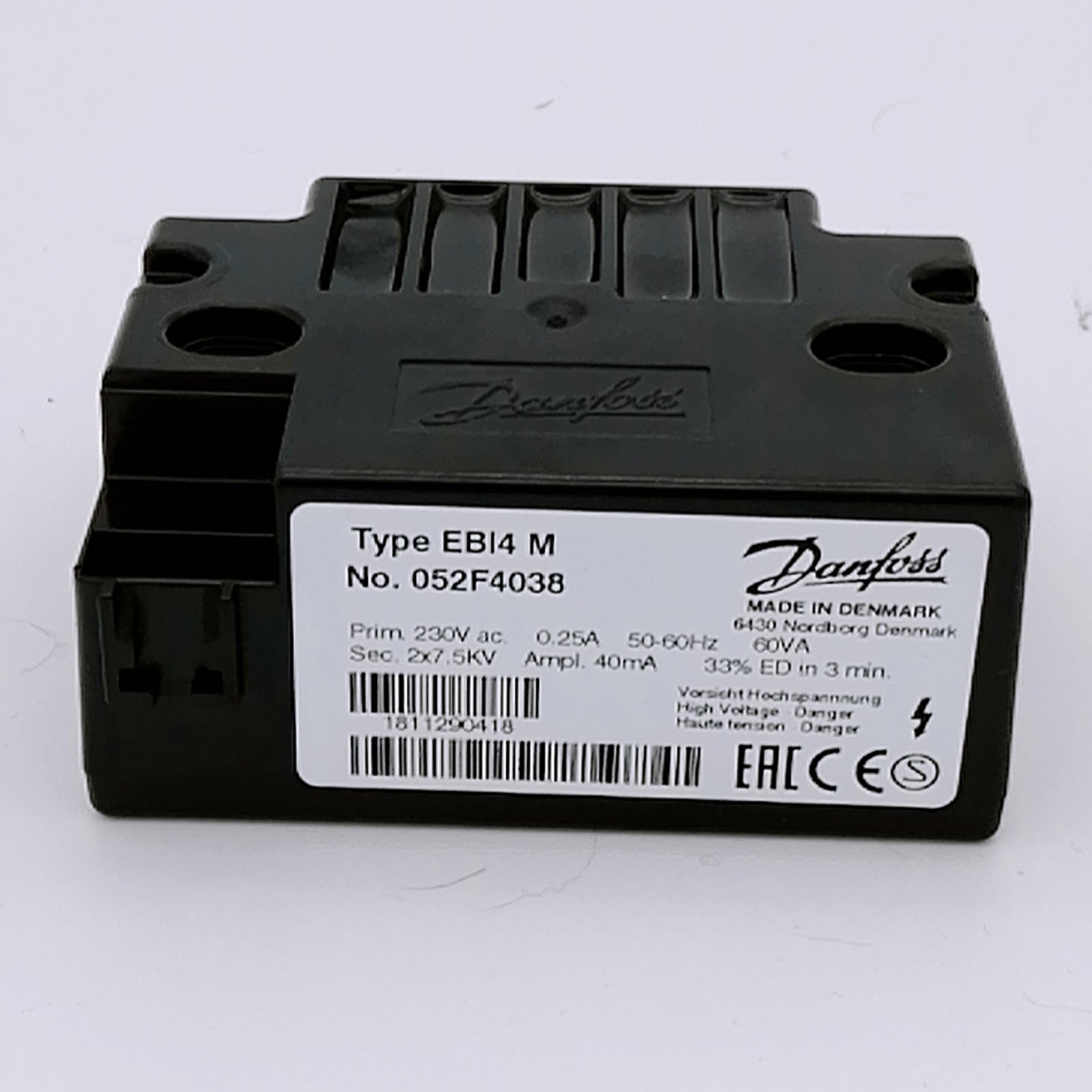 For DANFOSS EBI4 M NO.052F4038 New Ignition transformer Free