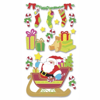 Jolee's Christmas Santa Sleigh Scrapbook Dimensional Stickers