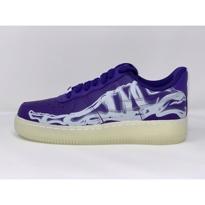 Nike Air Force 1 Skeleton Purple Sneakers, Size 5 / 6.5W BNIB CU8067-500