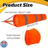 Wind Socks for Outside, 30 Inch Heavy Duty Wind Direction Indicators with Reflective Belt Waterproof Rip-Stop Hanging Windsock Flags for Outdoors Airport Farm Park Yard (Orange Reflective)