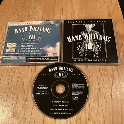 Hank Williams III   Advance Sampler CD 1st US press david allan coe jr rebel son