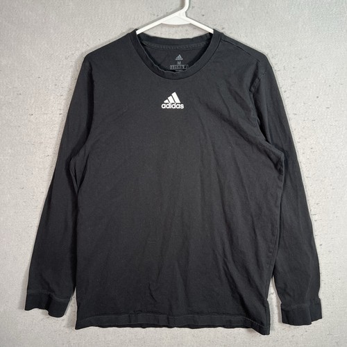 Adidas Center Logo Trefoil T Shirt Adult Medium Black Long