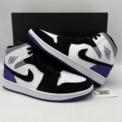 Nike Air Jordan 1 Mid SE Retro Varsity Court Purple 852542-105 Size 8 2.0 XI III