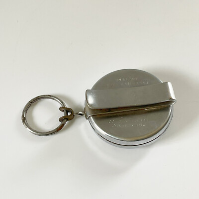 Vintage Key Bak Retractable Keychain Metal Made in the USA Lummis Mfg Belt Clip