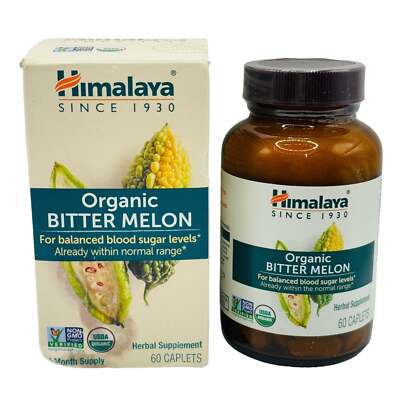 Himalaya Organic Bitter Melon, Glucose Metabolism, 660 mg, 60 Caplets exp: 3/27
