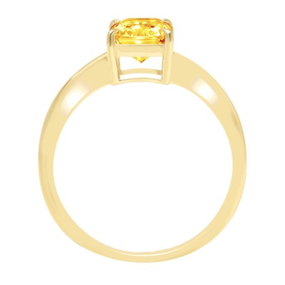 Pre-owned Pucci 2.5ct Radiant Cut Natural Citrine Wedding Bridal Promise Ring 14k Yellow Gold
