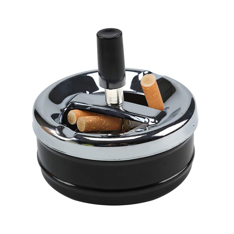 Ash Spinning Tray Ashtray Cigarette Push Down New Novelty Smoking Retro