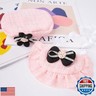 2PCS Cat Beret Hat with Camellia, Adjustable Bow Bandana Scarf Set Pet Princess Costume for Halloween Christmas, Cat Dog Birthday Party Apparel (Camellia)