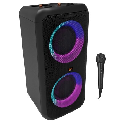 Klipsch GIG XXL Portable Rechargeable Bluetooth LED Party Speaker w/ Microphone