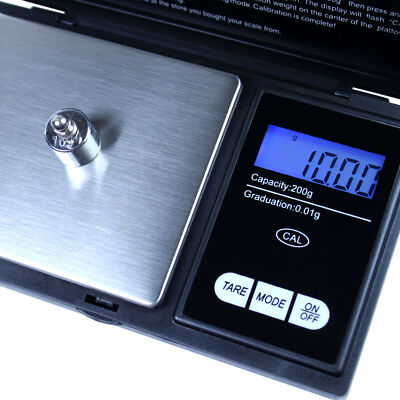 200g x 0.01g Digital Pocket Scale Portable Precision Weighing Scale