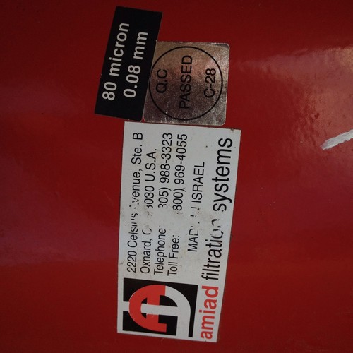 NEW AMIAD 80 MICRON WATER FILTER HOUSING 6