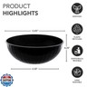 Party Essentials Hard Plastic 192-Ounce Serving Bowl, Black
