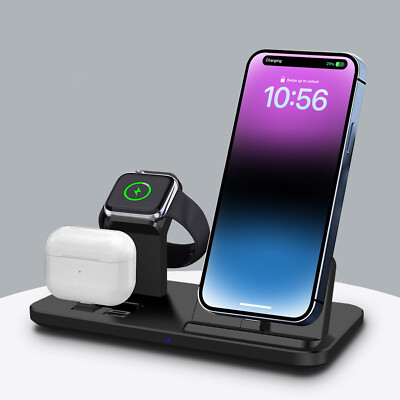 3In1 USB Charging Dock Station Charger Stand For Apple Watch Ultra 9 8 iPhone 14