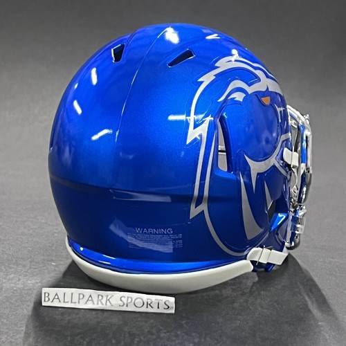 Boise State Broncos Speed Mini Helmet Riddell NCAA Blue 2024 Chrome Mask NEW!