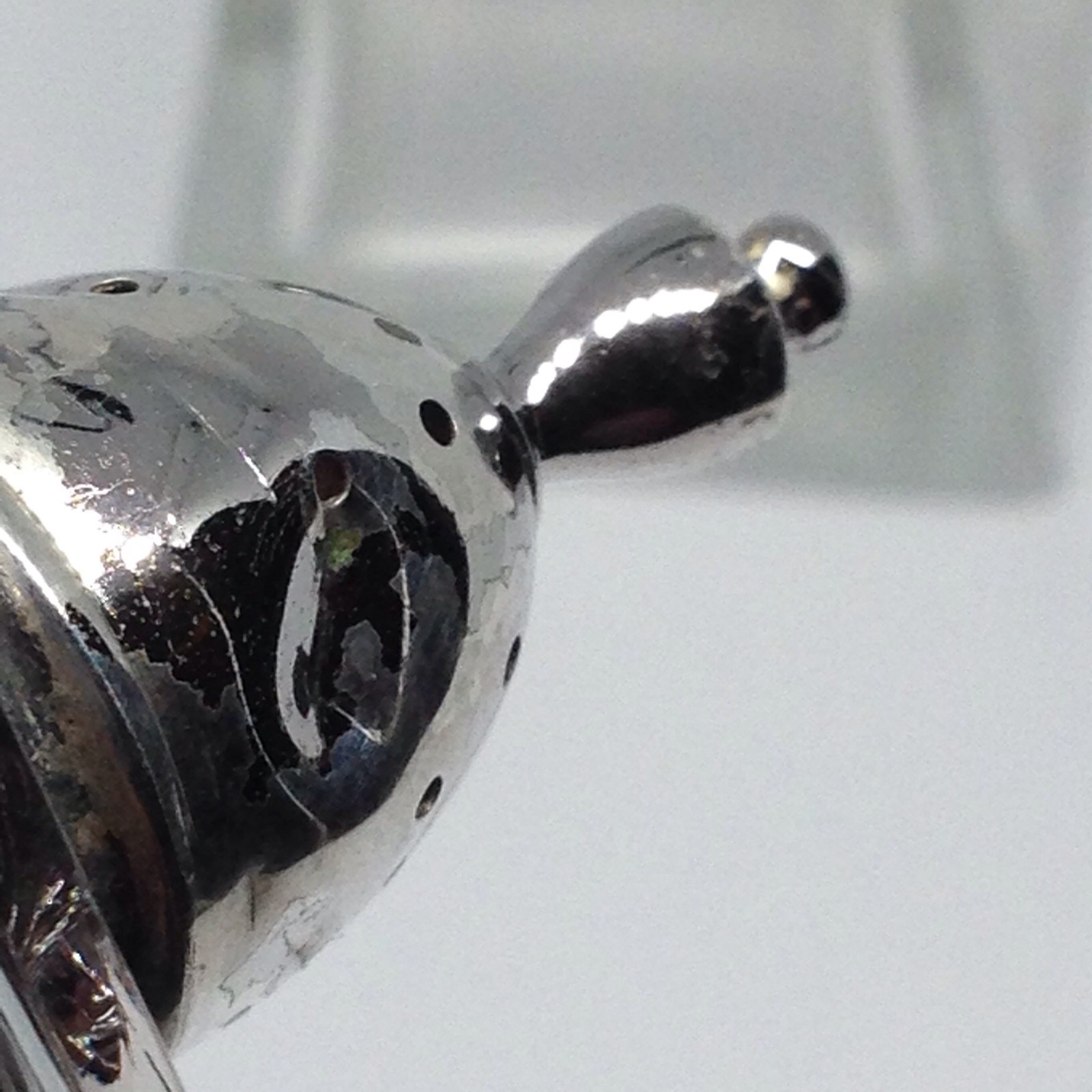 Vintage Cube Salt & Pepper Shaker Set Sterling Tops 1 3/4”