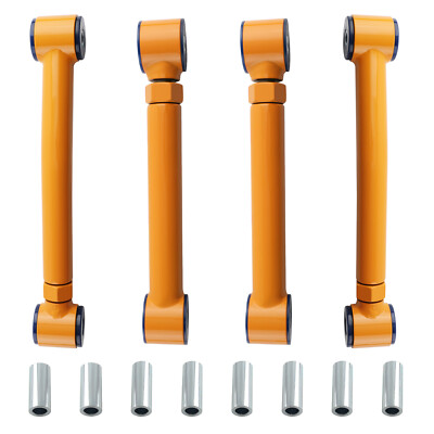 4x Adjustable Rear Upper + Lower Control Arms Set for 1997-2006 Jeep Wrangler TJ
