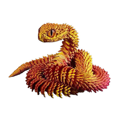Articulated Snake Toy  Dragon Snake 3D Printed  24in Long Multiple Color Options