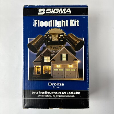 Sigma Engineered Solutions Bronze Weatherproof 16797 Round Floodlight Kit NEW