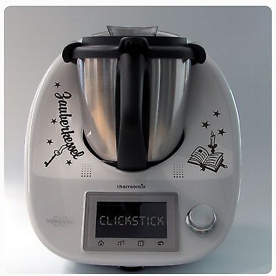 Aufkleber Sticker für Thermomix TM5 TM 6 Zauberkessel Buch Sterne Tattoo TH362 