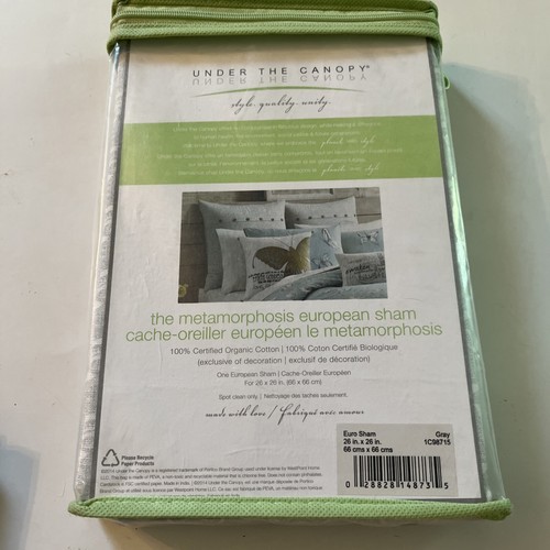 Under The Canopy  Gray Euro European Sham
