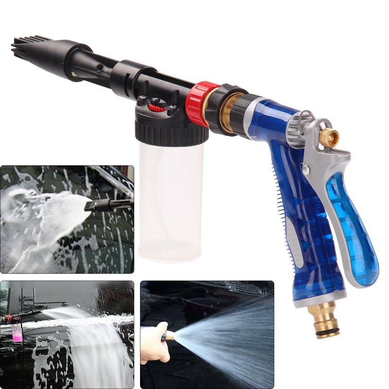 Portable Snow Foam Car Wash Spray Gun Lance Uses Hose Pipe