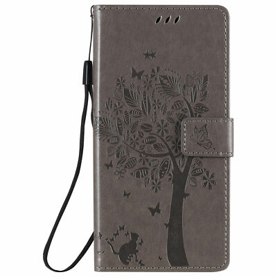 Tree Leather Wallet Phone Case For Huawei Honor 30 10 8X 9X X10 V20 9A 9C